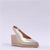 Unisa Decia Pointed Slingback Espadrille - Gold Leather